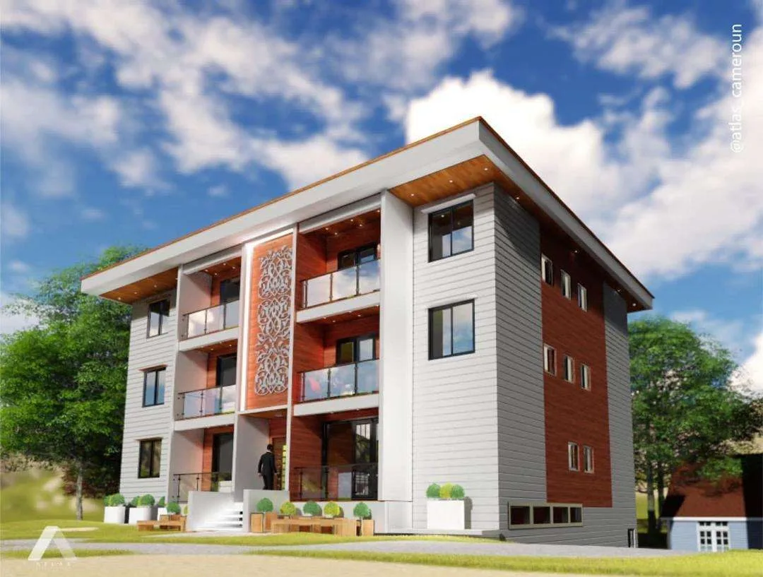 Bâtiment R+2 — gros œuvre à Cameroun — vue 1 — K-Construction, entreprise de génie civil et BTP au Cameroun