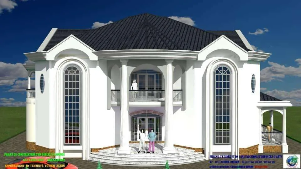 Duplex de prestige à Yaoundé, Simbock — réalisation K-Construction BTP, génie civil Cameroun