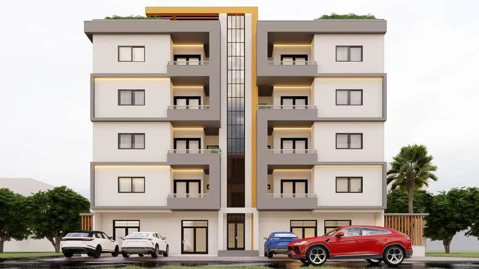Immeuble résidentiel R+5 à Yaoundé — vue 3 — K-Construction, entreprise de génie civil et BTP au Cameroun